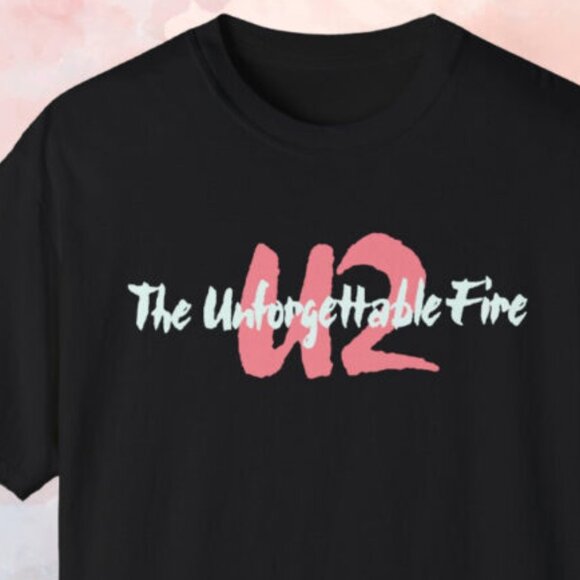 U2 The Unforgettable Fire Rock Band Concert Music Fan Gift Tour T-shirt 159 - Picture 2 of 5